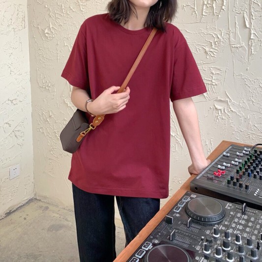 纯色宽松休闲T恤