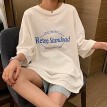 圆领字母oversize宽松T恤