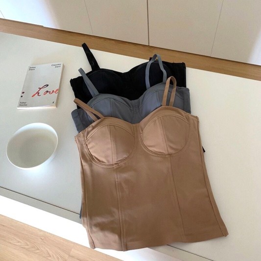 无钢圈吊带修身背心