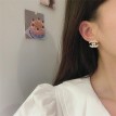 小香风珍珠镶钻耳钉
