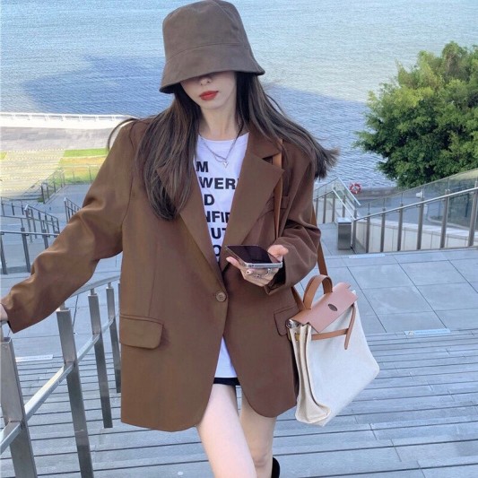 【预购】韩版气质宽松西装外套