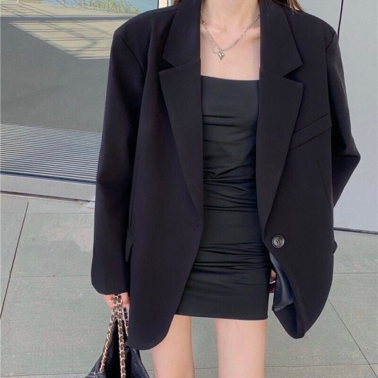 韩版气质宽松西装外套